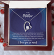 To My Mother - Sterling Silver Necklace Personalised Gift With A Custom Message Card - Gift from Son / Daughter For Mum