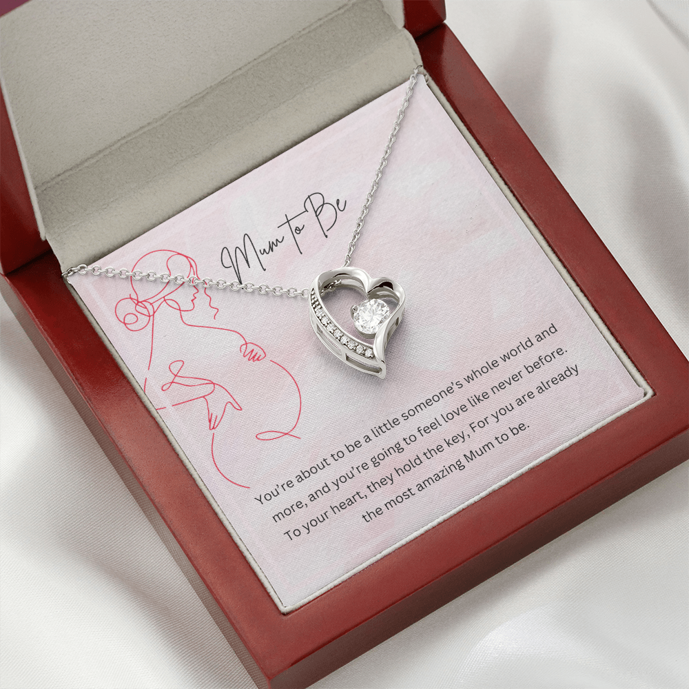 Mum to Be - Necklace Gift for New Mother Personalised Message Card