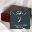 To My Bonus Daughter Beautiful Heart Necklace for Daughter-In-Law