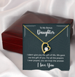 To My Bonus Daughter Beautiful Heart Necklace for Daughter-In-Law