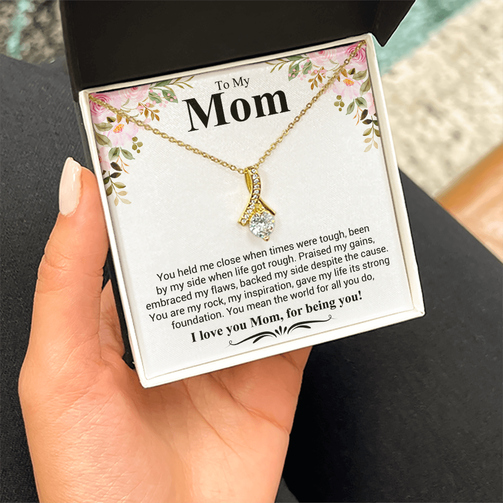 To My Mom A Beautiful Poem Necklace Gift Set