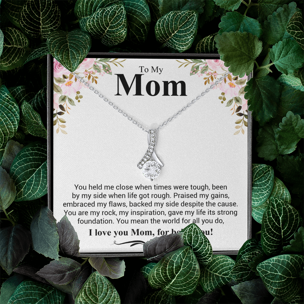 To My Mom A Beautiful Poem Necklace Gift Set