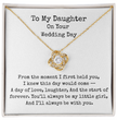 To My Daughter on Your Wedding Day Necklace, Gift for Bride from Mum or Dad