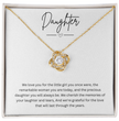 Gift For Daughter - Beautiful Silver Necklace - Minimal Design Personalised Message Card