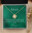 To My Beautiful Mom - Beautiful Love Knot Necklace From Son / Daughter