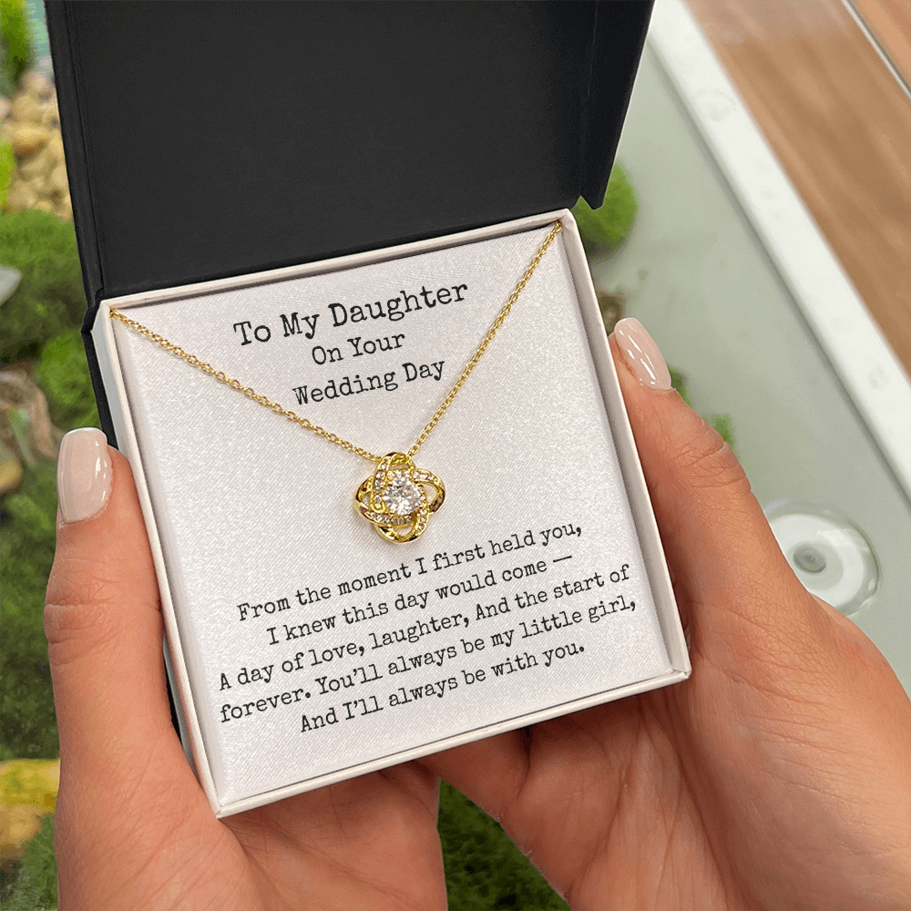 To My Daughter on Your Wedding Day Necklace, Gift for Bride from Mum or Dad