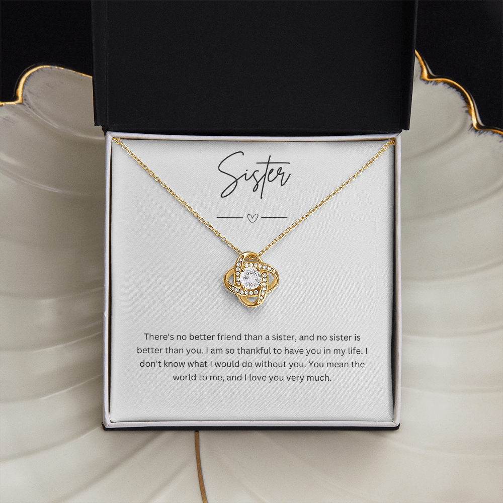 Gift For Sister - Beautiful Silver Necklace - Personalised Message Card