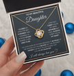 To My Beautiful Daughter Love Knot Gift Jewelry From Mom And Dad