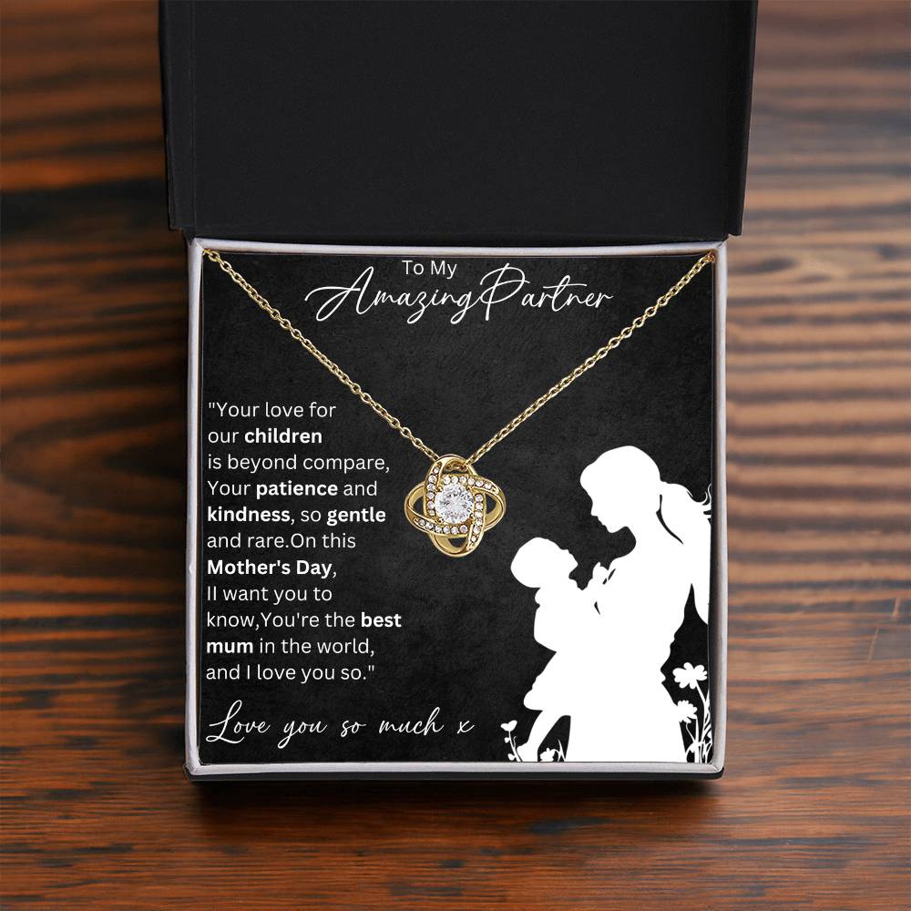 To My Amazing Partner - Mothers Day Gift Jewellery from Partner, Husband Sterling Silver Necklace From Boyfriend - Personalised Message Card