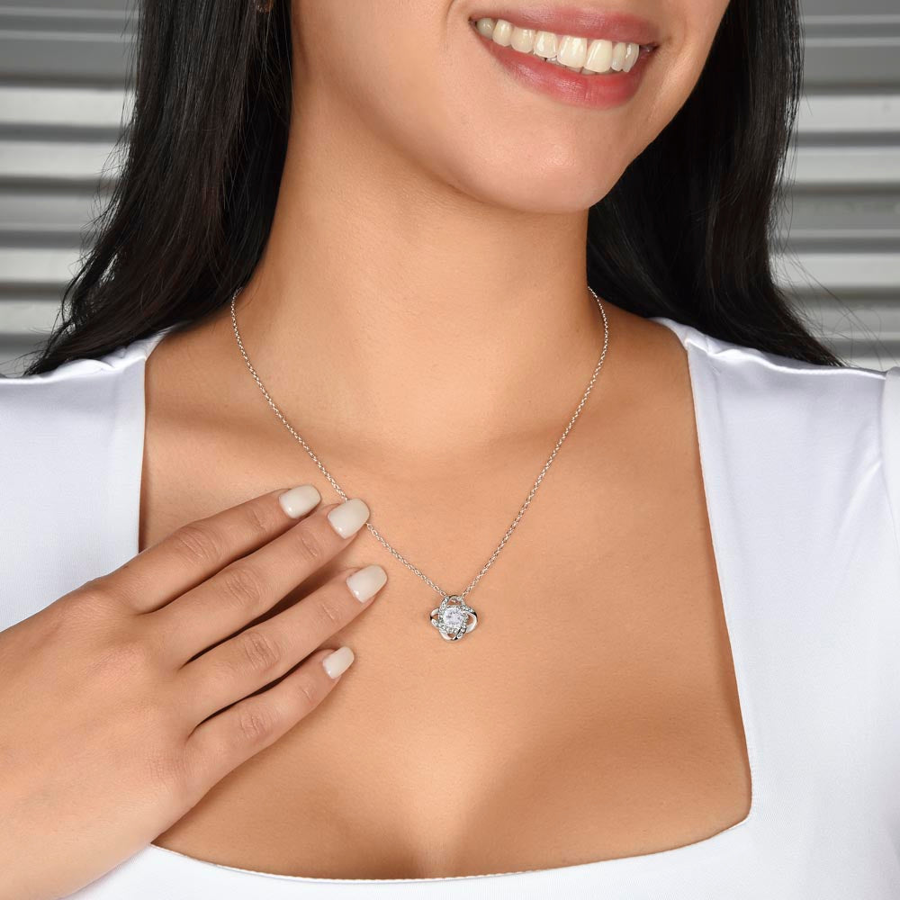 To My Gorgeous Wife Beautiful Love Knot Necklace  Gift Boxed From Husband