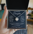 To My Beautiful Daughter Love Knot Gift Jewelry From Mom And Dad