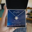 To My Beautful Daughter - Sterling Silver Necklace Personalised Gift With A Custom Message Card - Jewellery Gift for Daughter From Parents