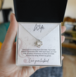 Gift For Musical Wife - Sterling Silver Love Knot Necklace - Anniversary Gift For Her