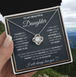 To My Beautiful Daughter Love Knot Gift Jewelry From Mom And Dad