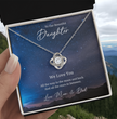 To My Beautful Daughter - Sterling Silver Necklace Personalised Gift With A Custom Message Card - Jewellery Gift for Daughter From Parents