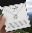 Gift For Daughter - Beautiful Silver Necklace - Minimal Design Personalised Message Card