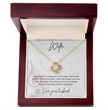 Gift For Musical Wife - Sterling Silver Love Knot Necklace - Anniversary Gift For Her