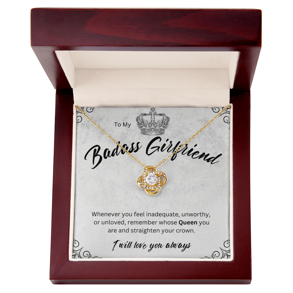 Badass Babe Choice of Silver Necklace with Personalised Message Card - Perfect Gift for Girlfriend