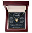 To My Beautiful Daughter Love Knot Gift Jewelry From Mom And Dad