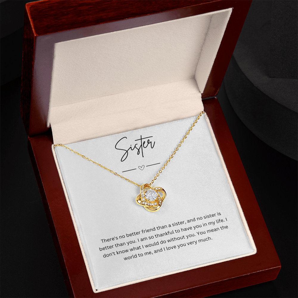Gift For Sister - Beautiful Silver Necklace - Personalised Message Card