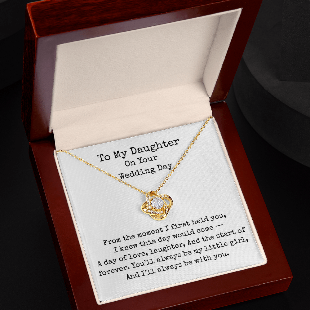 To My Daughter on Your Wedding Day Necklace, Gift for Bride from Mum or Dad