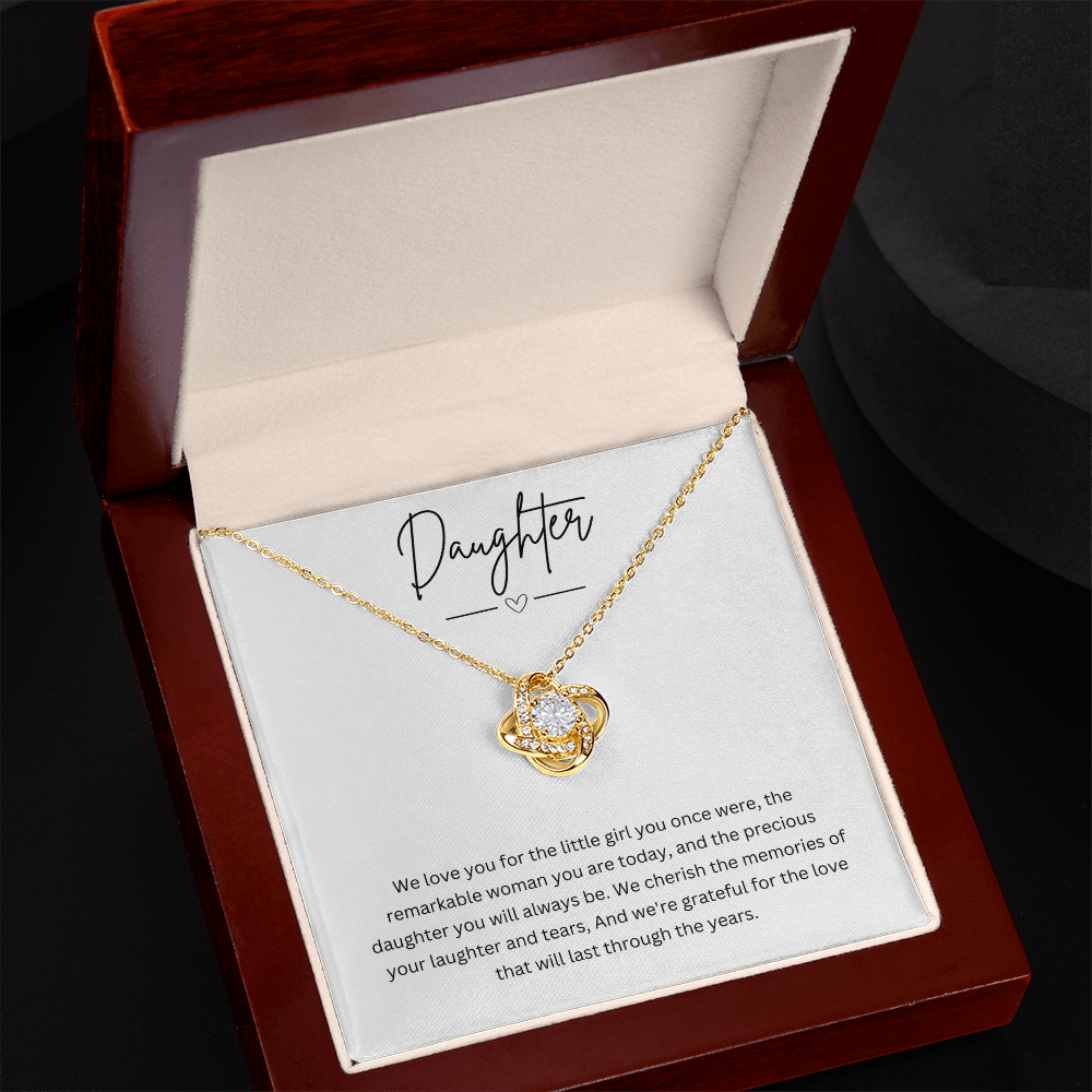 Gift For Daughter - Beautiful Silver Necklace - Minimal Design Personalised Message Card