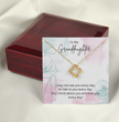 To My Granddaughter - Silver Necklace Gift from Grandparent - Personalised Message Card
