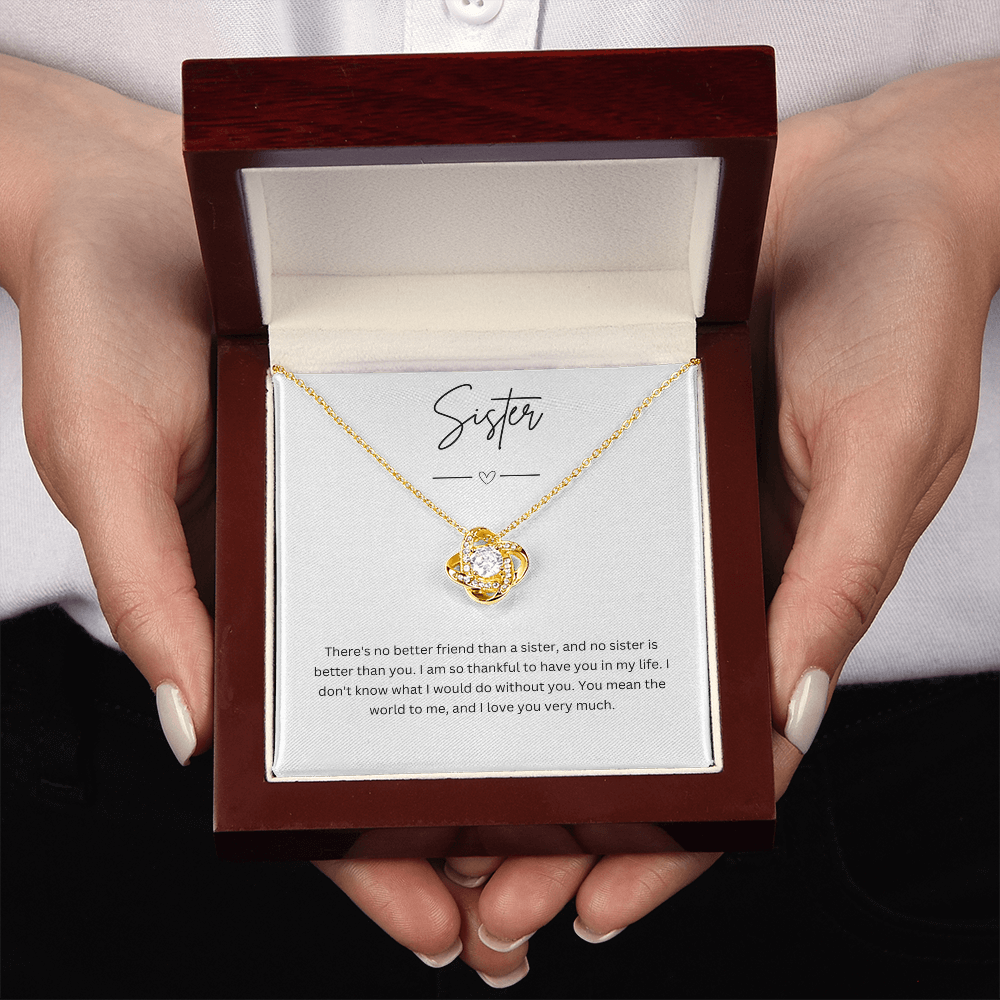 Gift For Sister - Beautiful Silver Necklace - Personalised Message Card