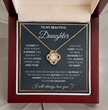 To My Beautiful Daughter Love Knot Gift Jewelry From Mom And Dad