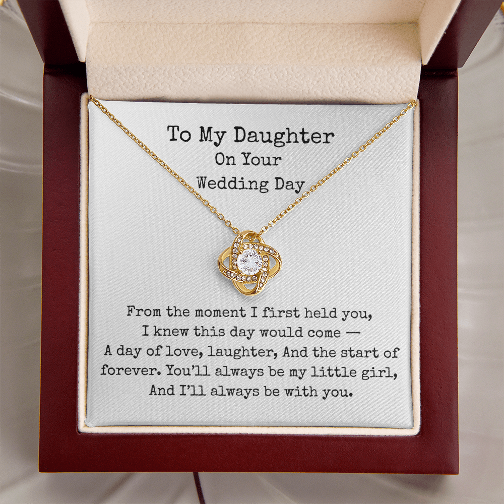 To My Daughter on Your Wedding Day Necklace, Gift for Bride from Mum or Dad