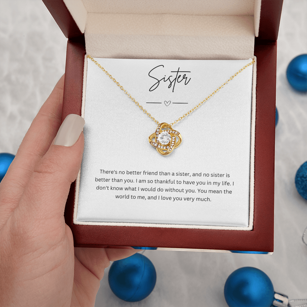 Gift For Sister - Beautiful Silver Necklace - Personalised Message Card
