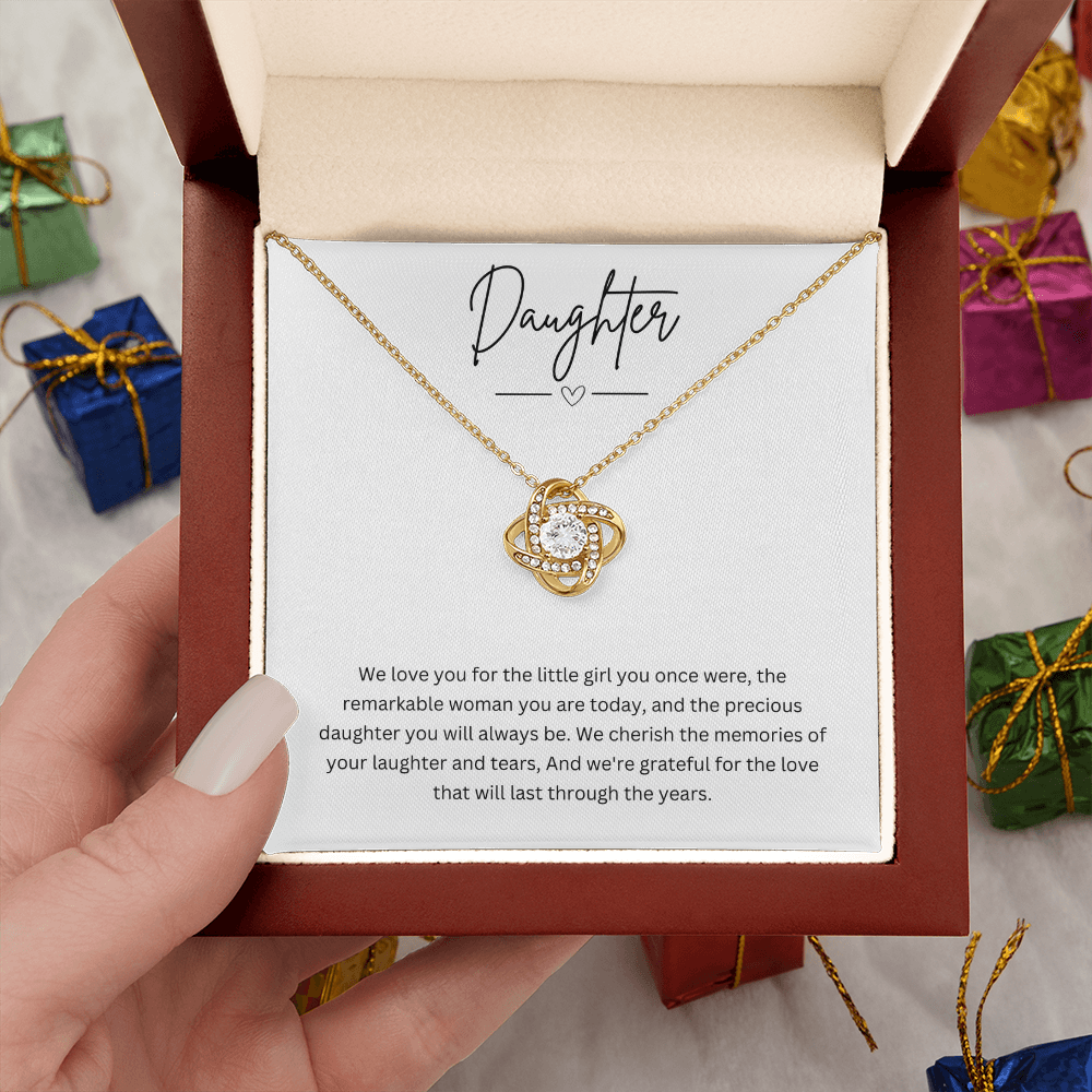 Gift For Daughter - Beautiful Silver Necklace - Minimal Design Personalised Message Card