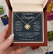 To My Beautiful Daughter Love Knot Gift Jewelry From Mom And Dad