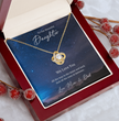 To My Beautful Daughter - Sterling Silver Necklace Personalised Gift With A Custom Message Card - Jewellery Gift for Daughter From Parents