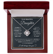 To My Beautiful Daughter Love Knot Gift Jewelry From Mom And Dad