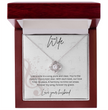 Gift For Musical Wife - Sterling Silver Love Knot Necklace - Anniversary Gift For Her