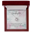 To My Granddaughter - Silver Necklace Gift from Grandparent - Personalised Message Card