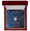To My Beautful Daughter - Sterling Silver Necklace Personalised Gift With A Custom Message Card - Jewellery Gift for Daughter From Parents