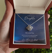 To My Beautful Daughter - Sterling Silver Necklace Personalised Gift With A Custom Message Card - Jewellery Gift for Daughter From Parents