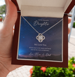 To My Beautful Daughter - Sterling Silver Necklace Personalised Gift With A Custom Message Card - Jewellery Gift for Daughter From Parents