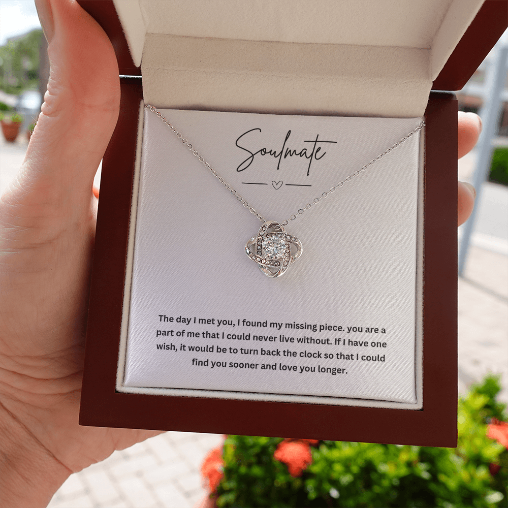 Soulmate Jewellery Gift - Choice of Beautiful Silver Necklace - Personalised Message Card