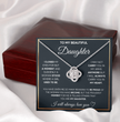 To My Beautiful Daughter Love Knot Gift Jewelry From Mom And Dad