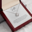 Gift For Sister - Beautiful Silver Necklace - Personalised Message Card
