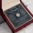 To My Beautiful Daughter Love Knot Gift Jewelry From Mom And Dad