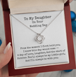 To My Daughter on Your Wedding Day Necklace, Gift for Bride from Mum or Dad