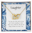 Gift For Daughter- Interlocking Heart Necklace - Personalised Message Card