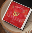 To My Beautiful Mother - Interlocking Heart Necklace With A Personalised Message Card - Gift from Son / Daughter For Mom