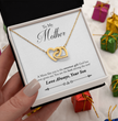 To My Mother Interlocking Heart Necklace From Son