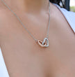 To My Daughter Your A Lioness - Beautiful Interlocking Heart Necklace
