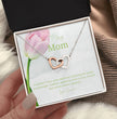 To My Mother - Beautiful Gold Finished Necklaces in a Mahogany Gift Box with a Custom Message Card - Gift from Son / Daughter For Mom